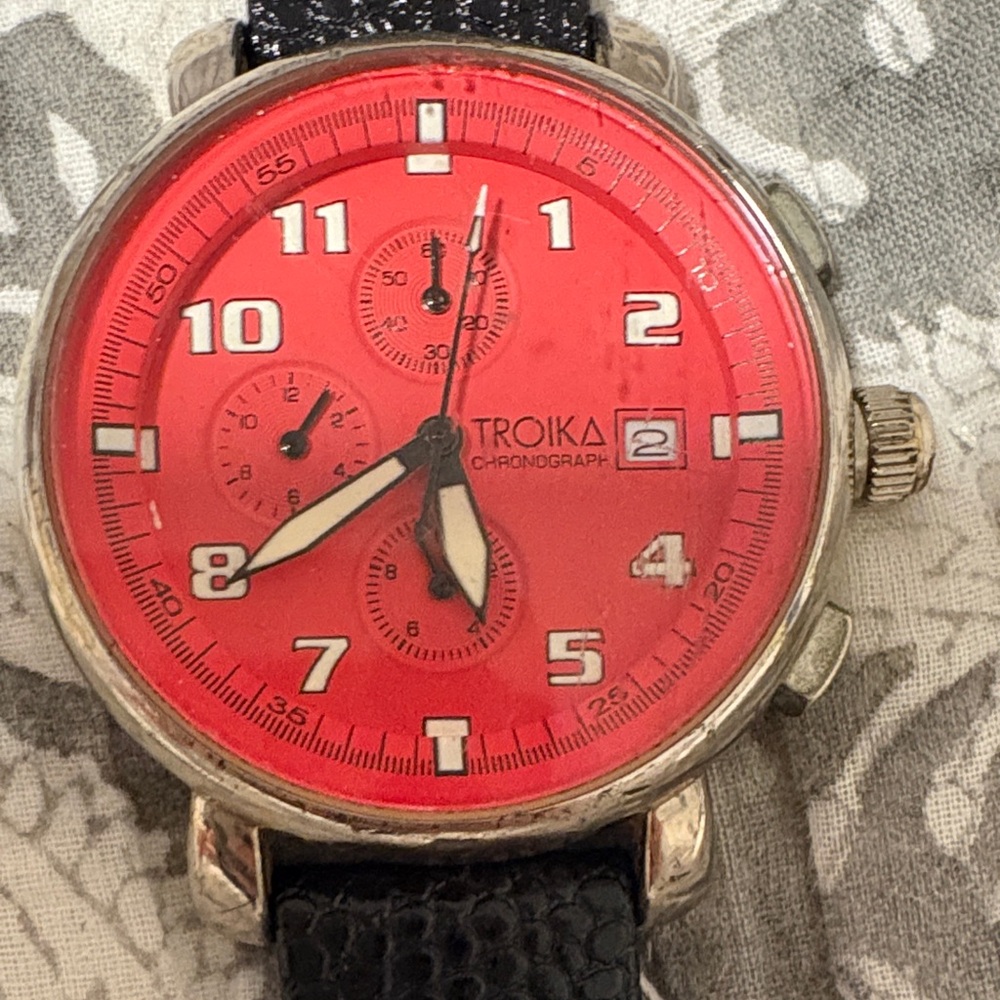 Troika Red Chronograph Timepiece